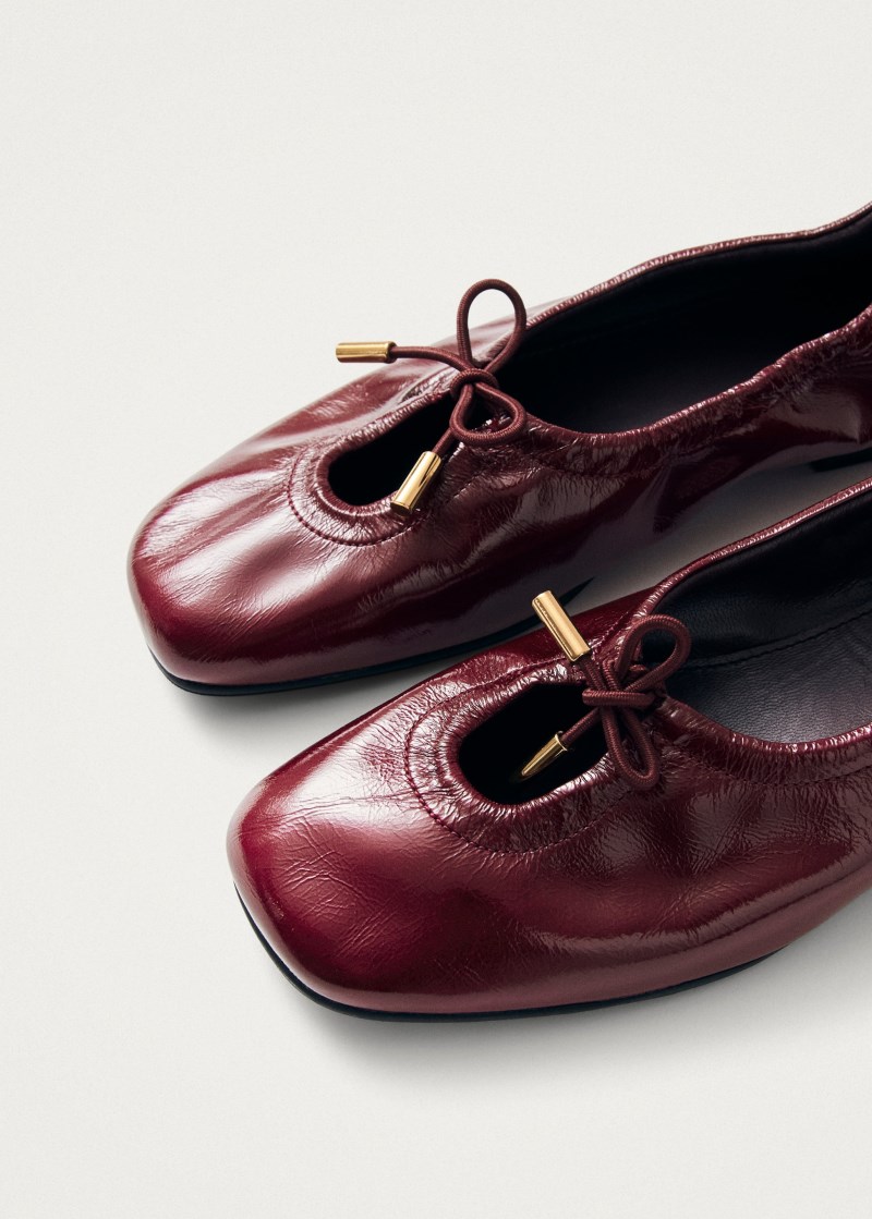 Women's Rosalind Onix Burgundy Leather Ballet Flats