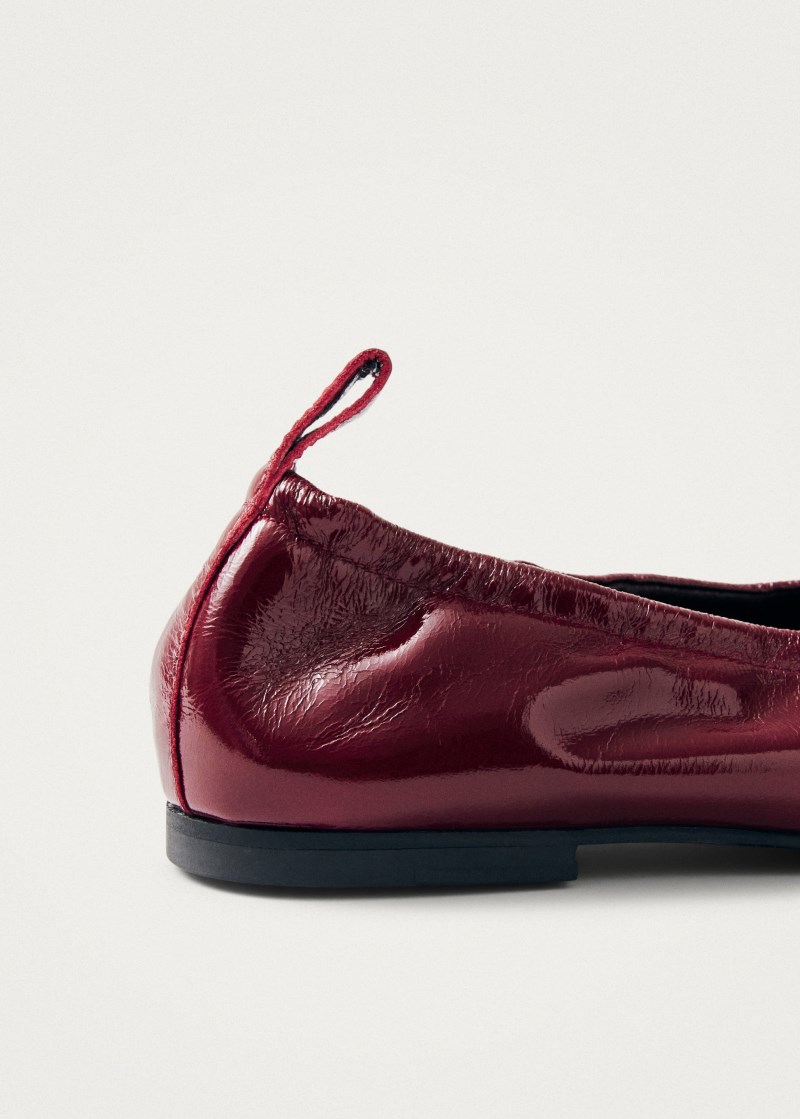 Women's Rosalind Onix Burgundy Leather Ballet Flats