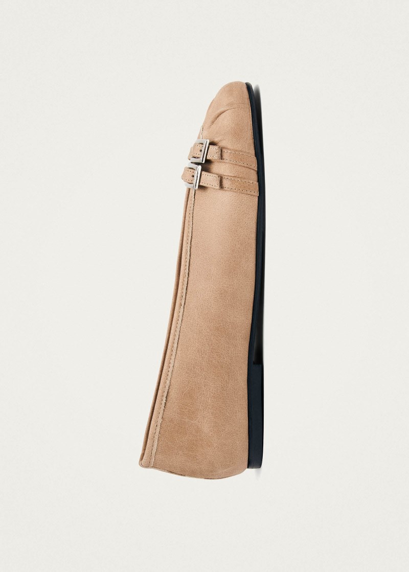 Women's Cendana Vintage Tan Leather Ballet Flats