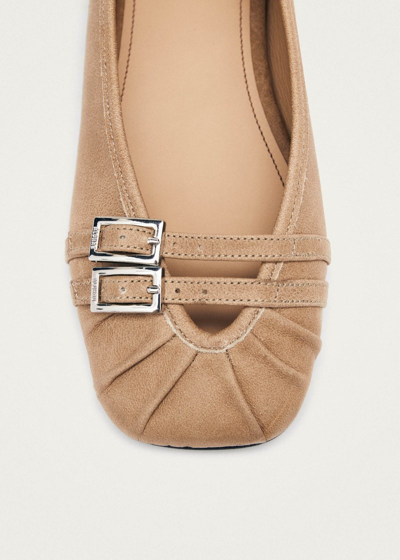 Women's Cendana Vintage Tan Leather Ballet Flats