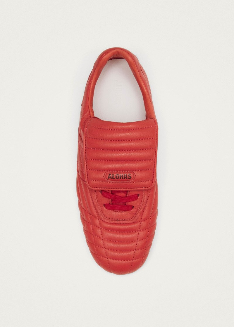Women's Tb.99 Red Leather Sneakers