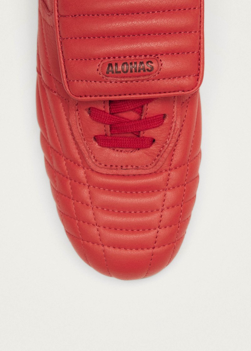 Women's Tb.99 Red Leather Sneakers