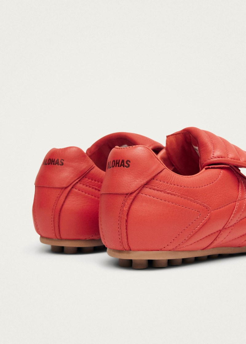 Women's Tb.99 Red Leather Sneakers