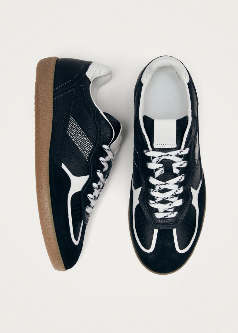 Men's Tb.490 Rife Grain Black & White Leather Sneakers