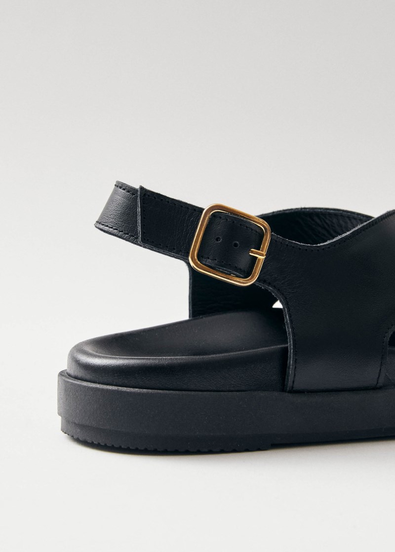 Women's Nico Black Leather Sandals