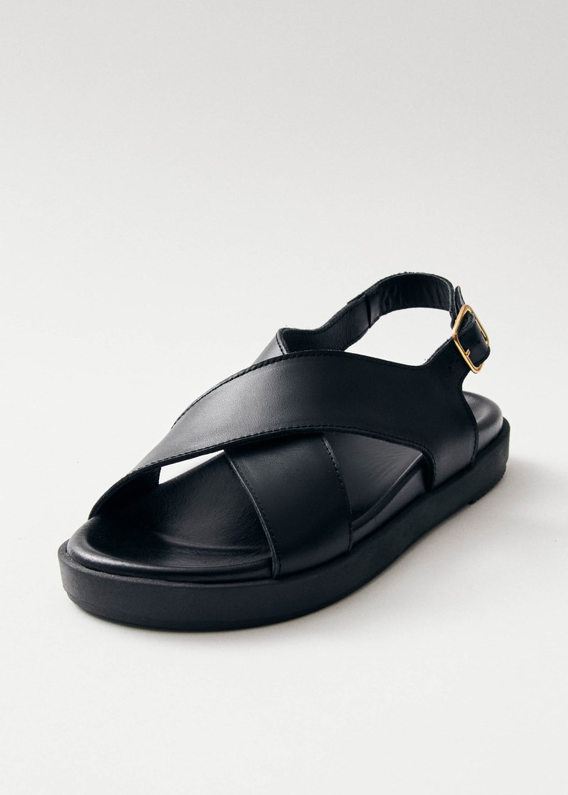 Women's Nico Black Leather Sandals