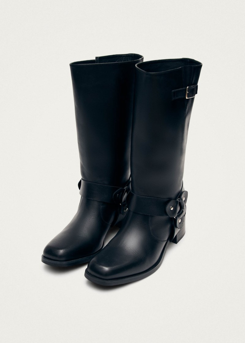 Women's Rocky Black Leather Boots