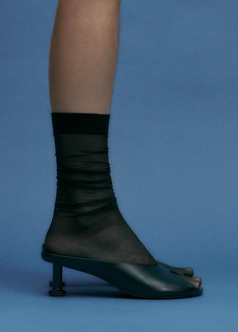 Women's Catherine Black Leather Mules