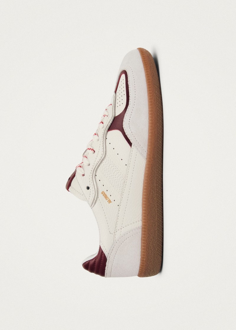Men's Tb.490 Rife Grain White Burgundy Leather Sneakers