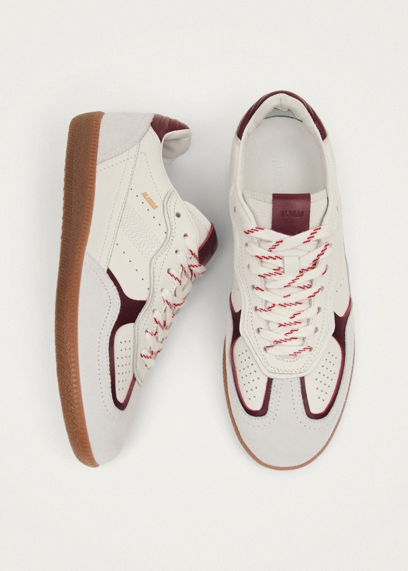 Men's Tb.490 Rife Grain White Burgundy Leather Sneakers