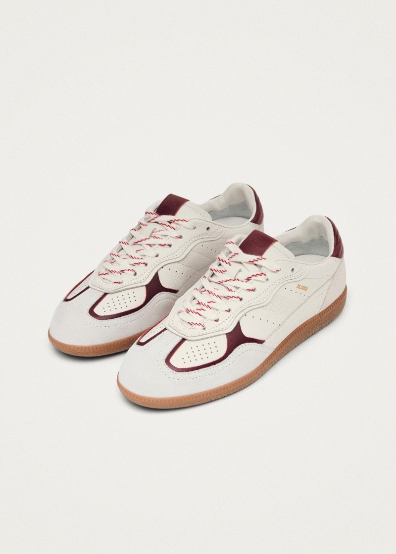 Men's Tb.490 Rife Grain White Burgundy Leather Sneakers
