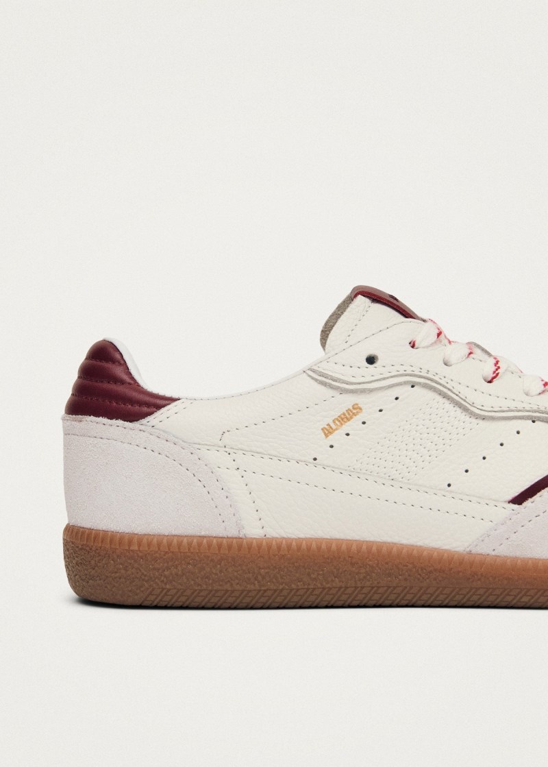 Men's Tb.490 Rife Grain White Burgundy Leather Sneakers