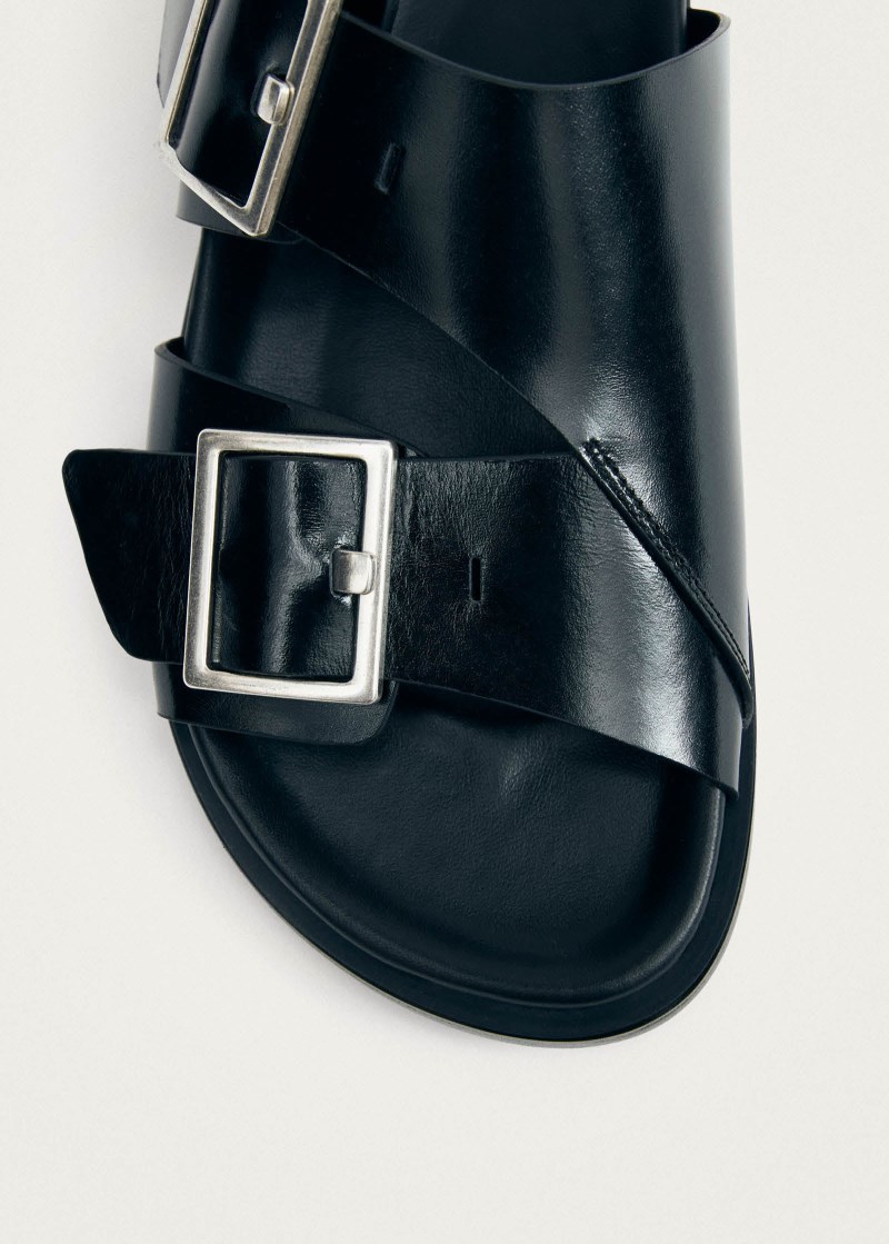 Women's Alba Black Leather Sandals
