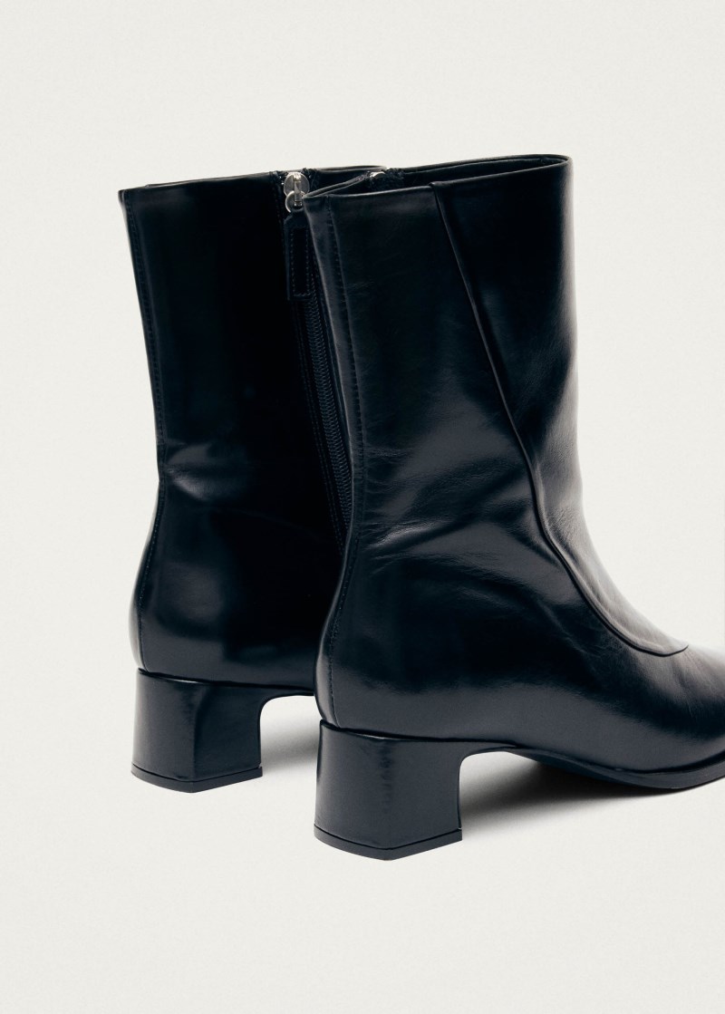 Women's Chantal Black Leather Ankle Boots