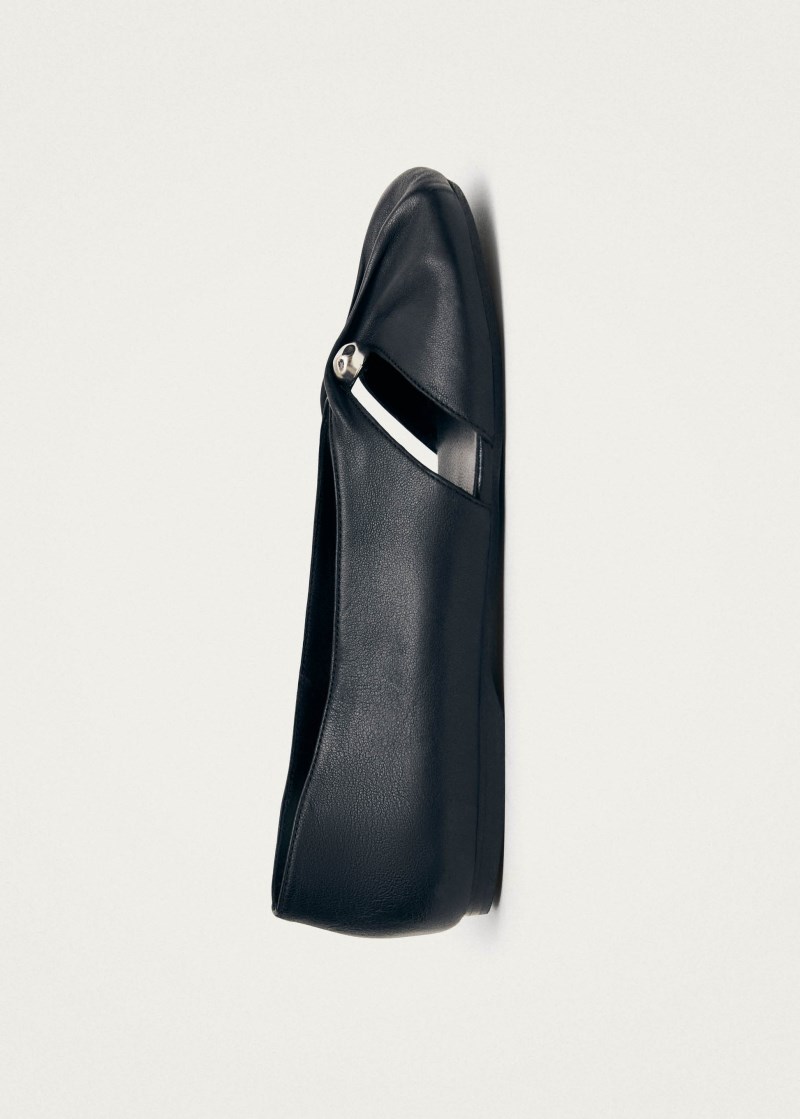 Women's Ravena Black Leather Ballet Flats