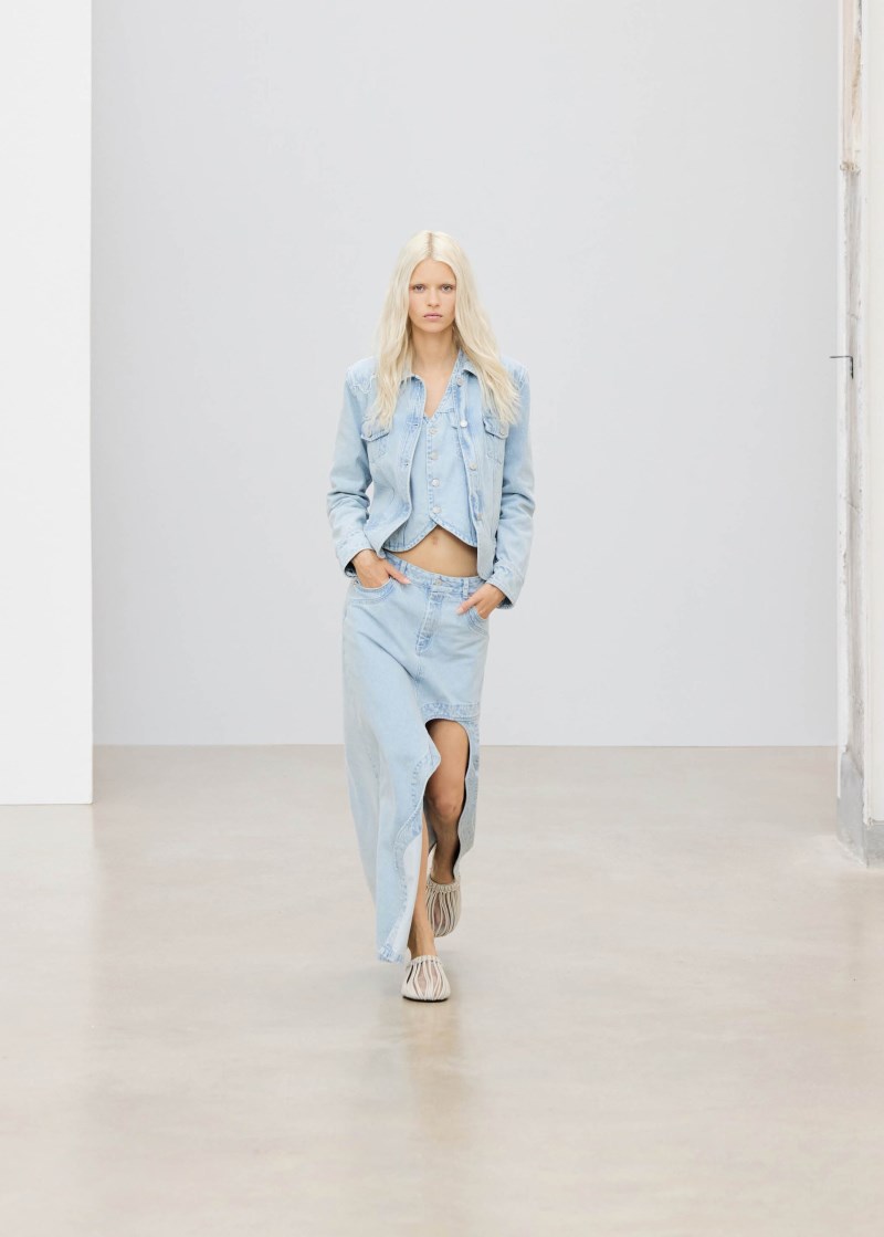 Women's Carmina Light Blue Denim Skirt