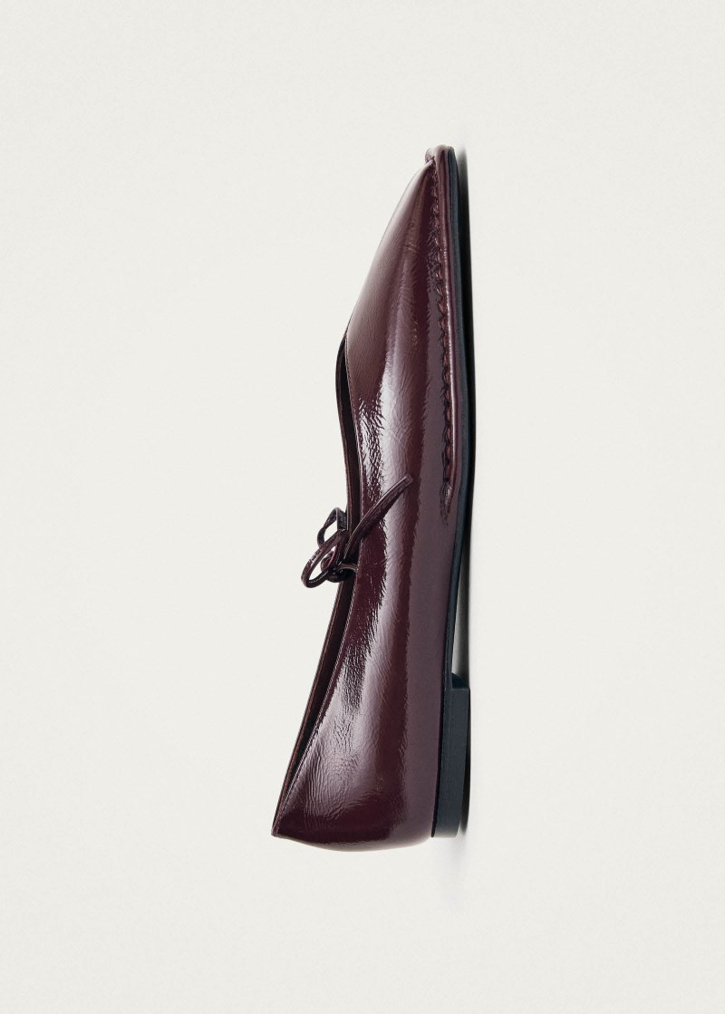 Women's Sway Burgundy Leather Ballet Flats