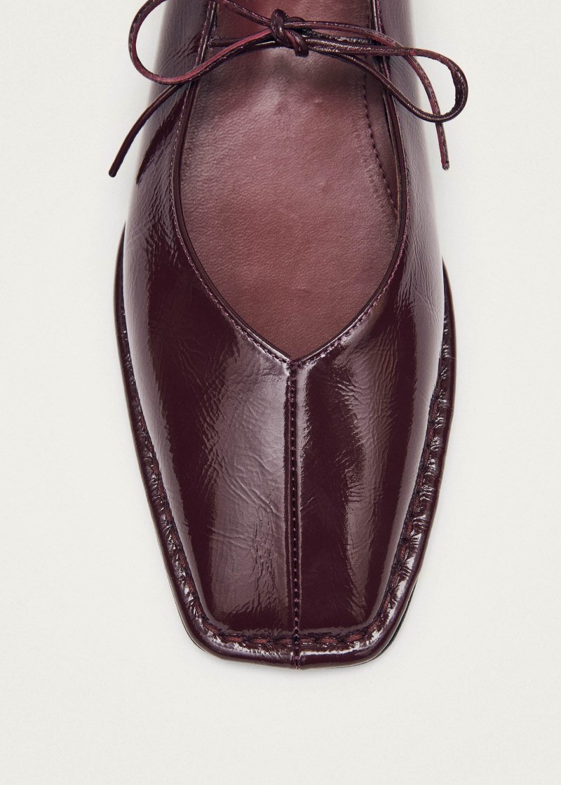 Women's Sway Burgundy Leather Ballet Flats