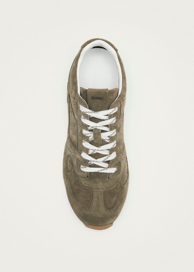 Men's Tb.56 Suede Khaki Leather Sneakers
