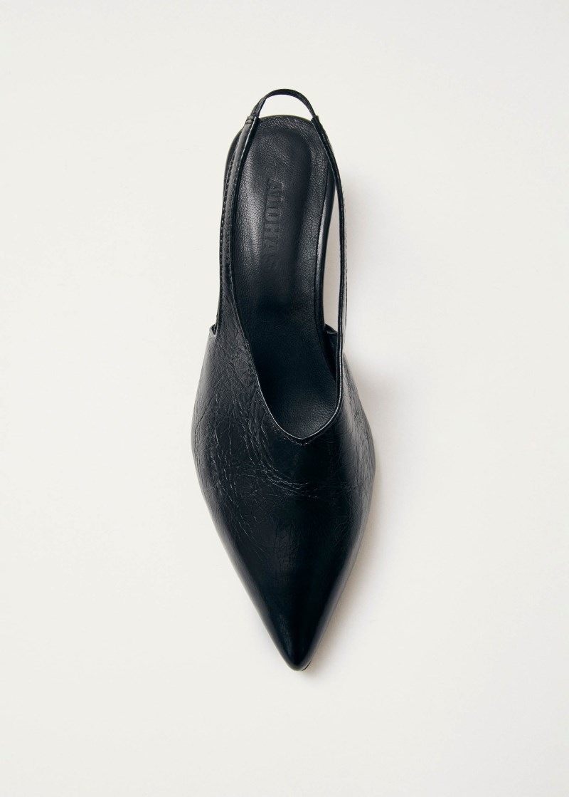Women's Eros Black Leather Pumps