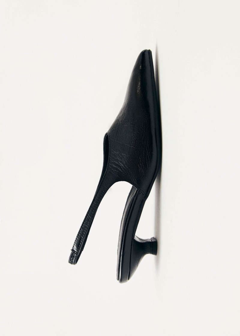 Women's Eros Black Leather Pumps