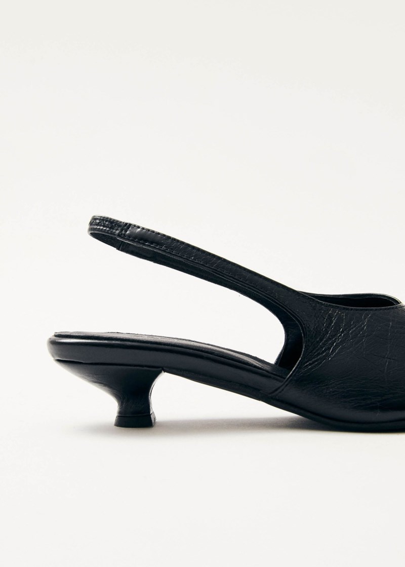 Women's Eros Black Leather Pumps
