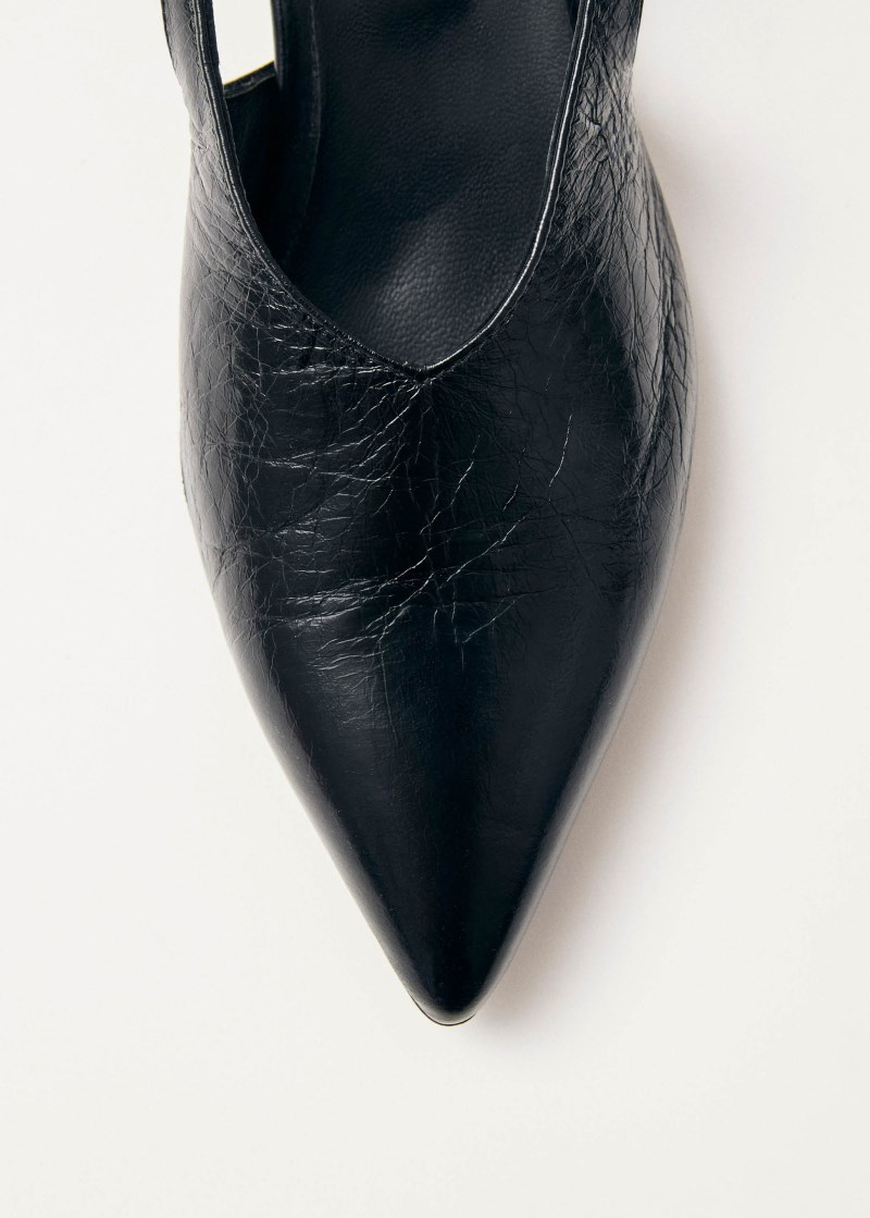Women's Eros Black Leather Pumps