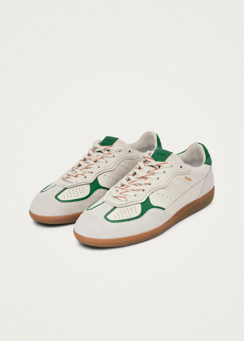 Women's Tb.490 Rife Grain White Grass Green Leather Sneakers