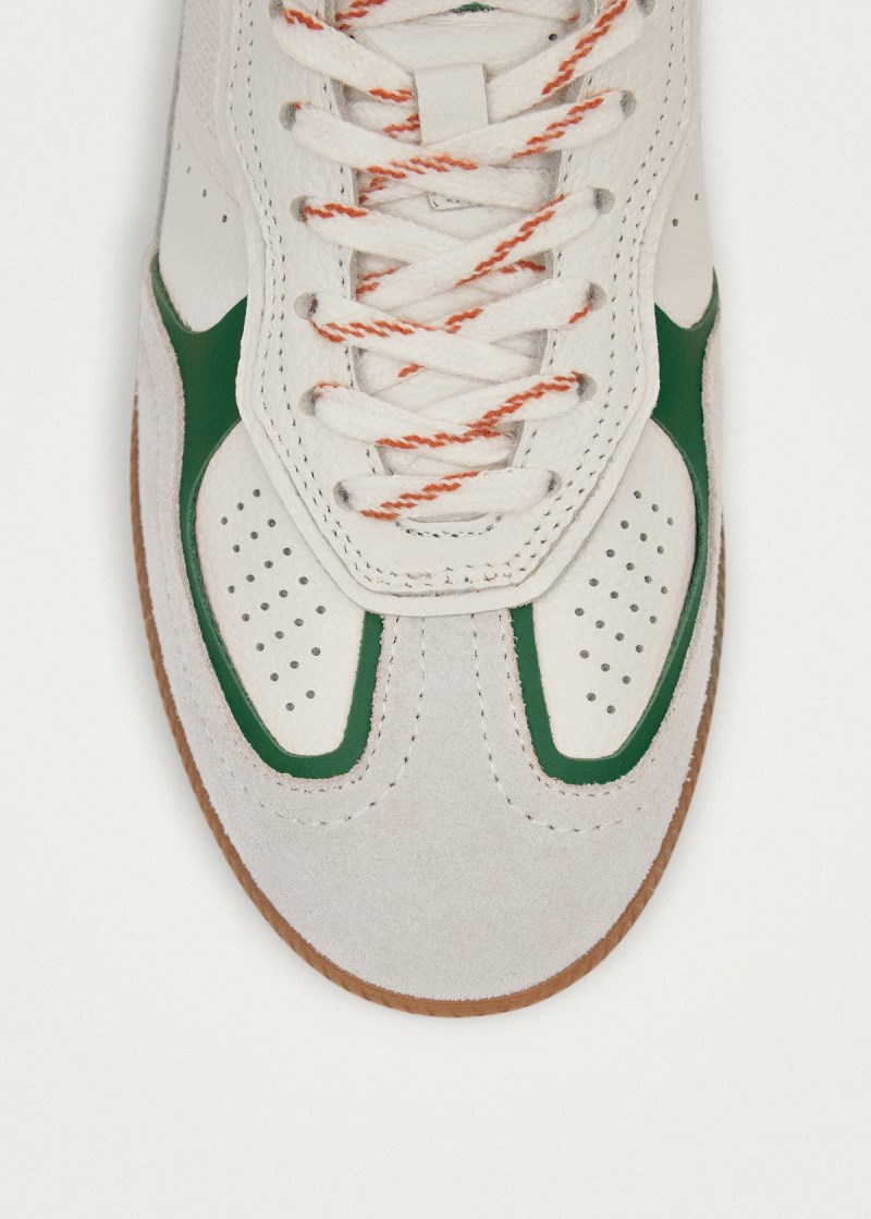 Women's Tb.490 Rife Grain White Grass Green Leather Sneakers
