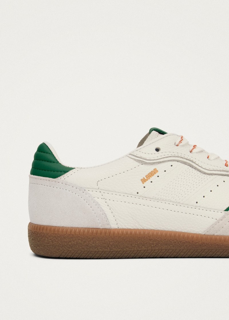 Women's Tb.490 Rife Grain White Grass Green Leather Sneakers