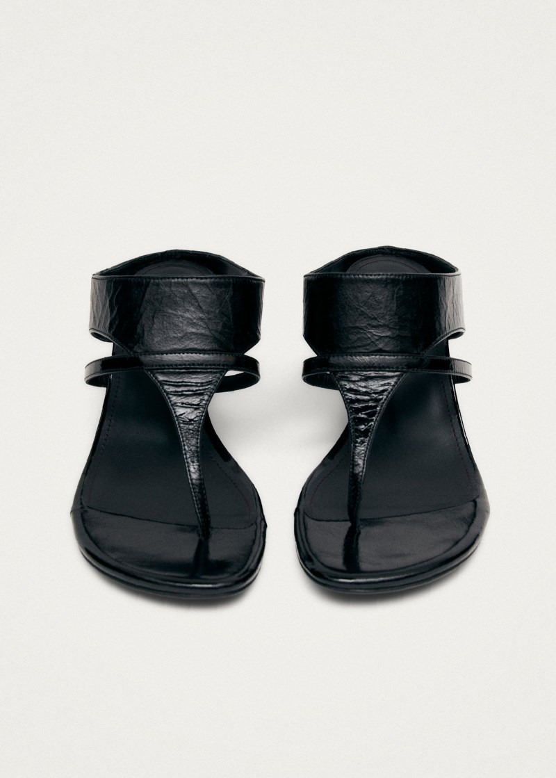 Women's Dystaria Onix Black Leather Sandals