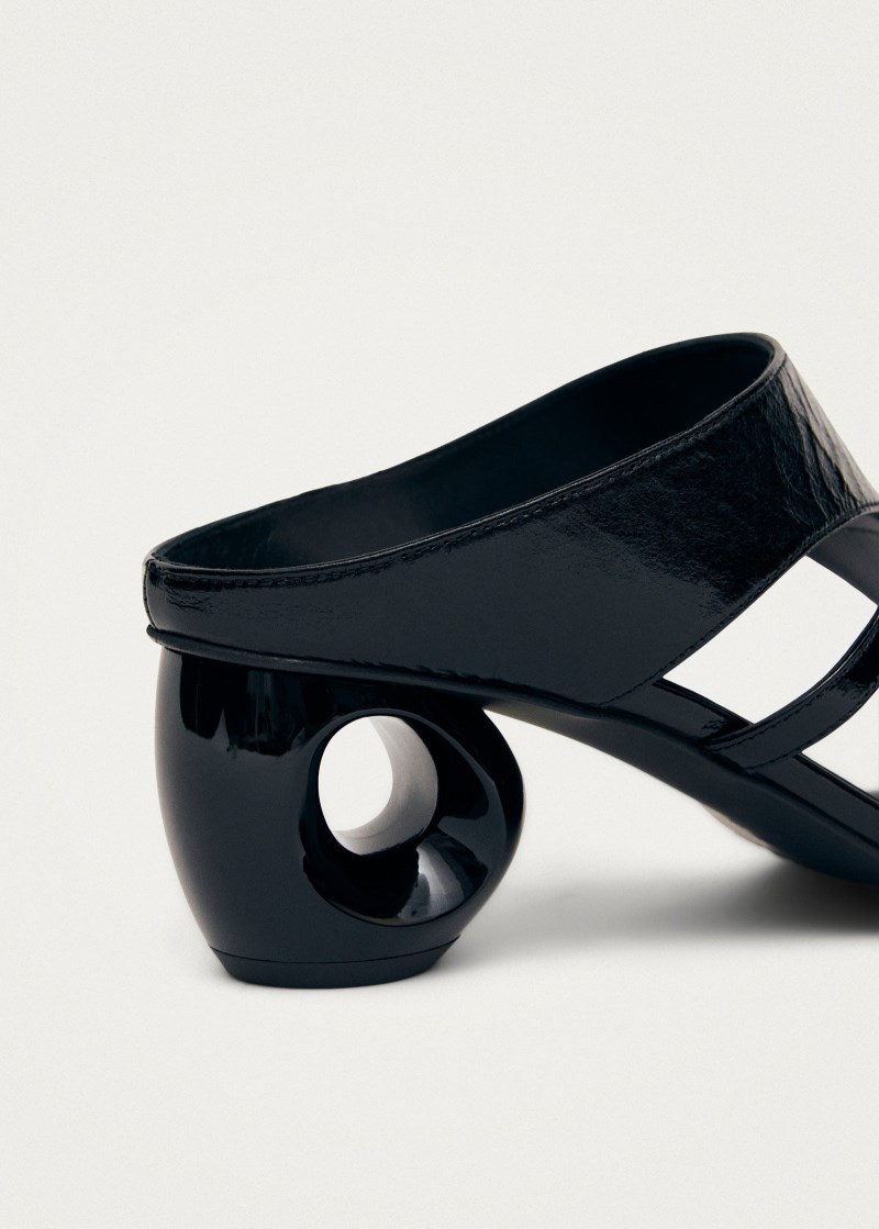 Women's Dystaria Onix Black Leather Sandals